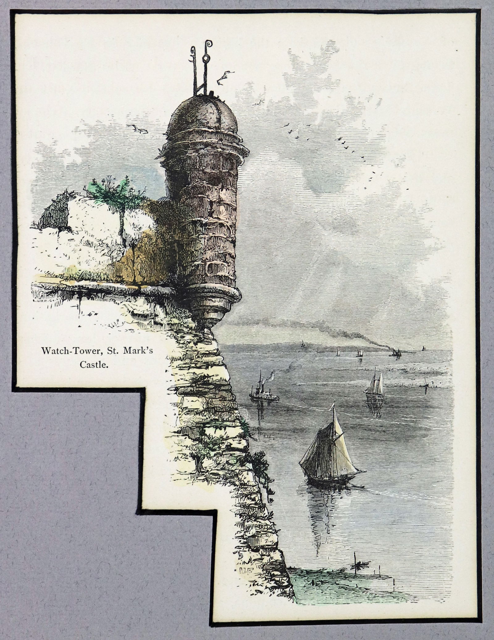 (2) ANTIQUE SAINT AUGUSTINE FLORIDA LITHOGRAPHS - 3