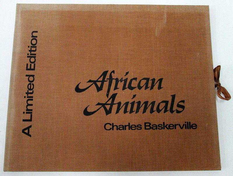 CHARLES BASKERVILLE SIGNED PRINTS: African Animals. Six limited edition prints signed and numbered 19/500. Plate measures 12 1/2" x 9 1/2"