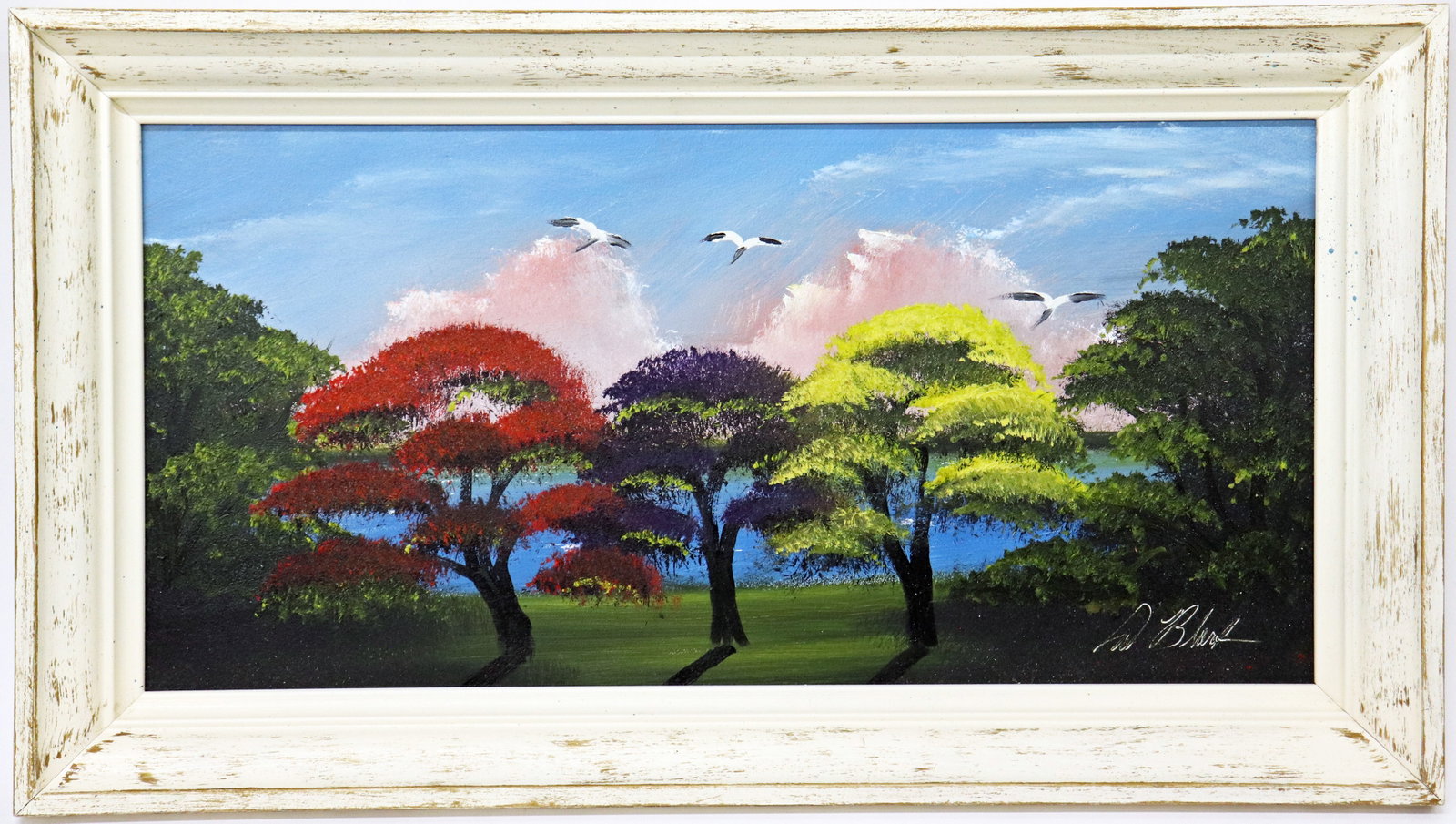 AL BLACK TRIPLE TREES HIGHWAYMEN PAINTING (1 of 4)