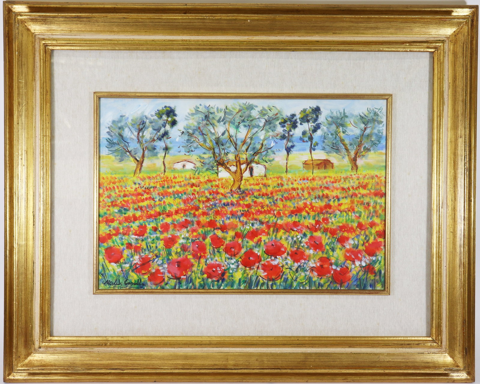 MICHELE CASCELLA "POPPY FIELD" OIL ON CANVAS (1 of 4)
