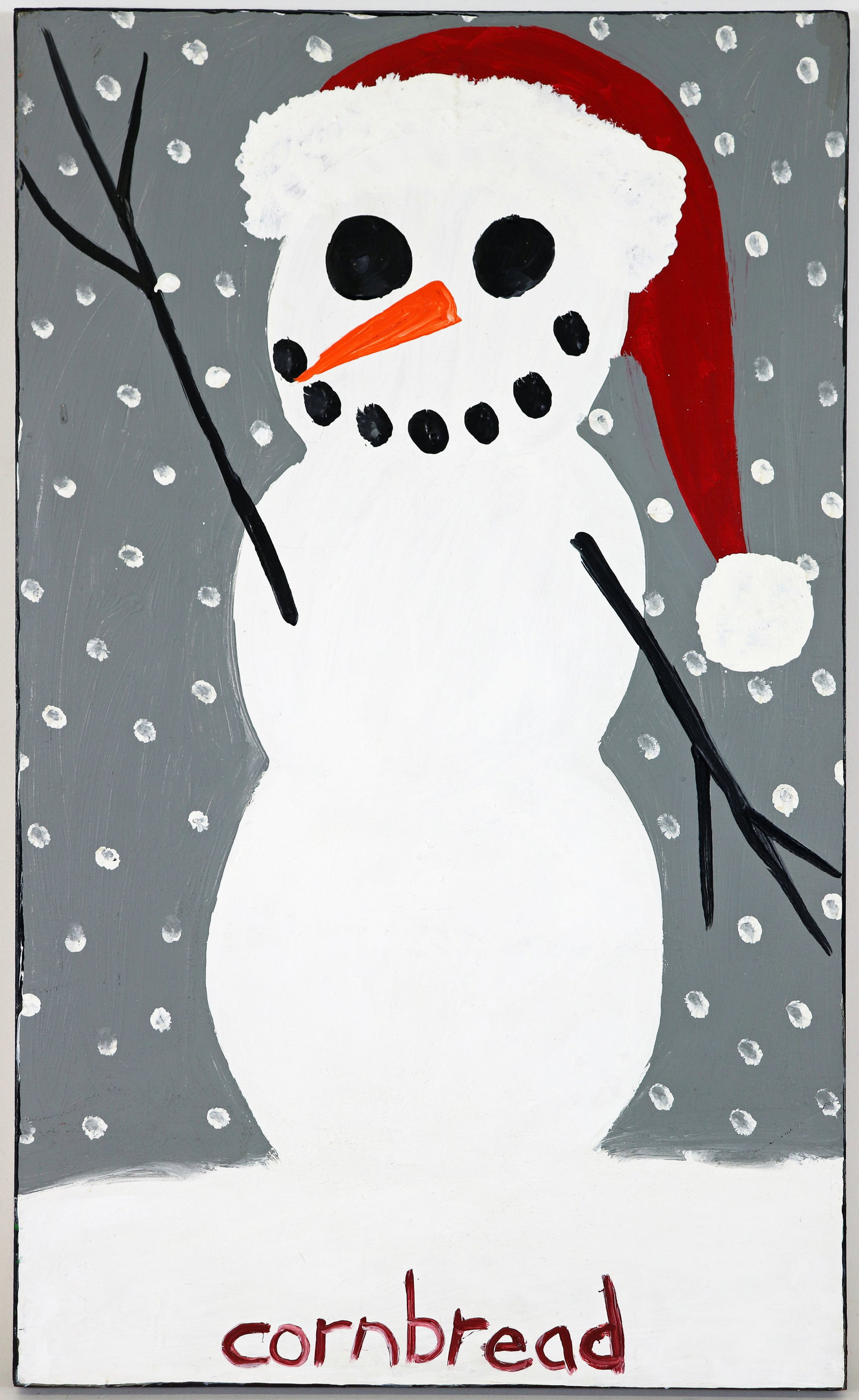 JOHN "CORNBREAD" ANDERSON SNOWMAN PAINTING (1 of 3)