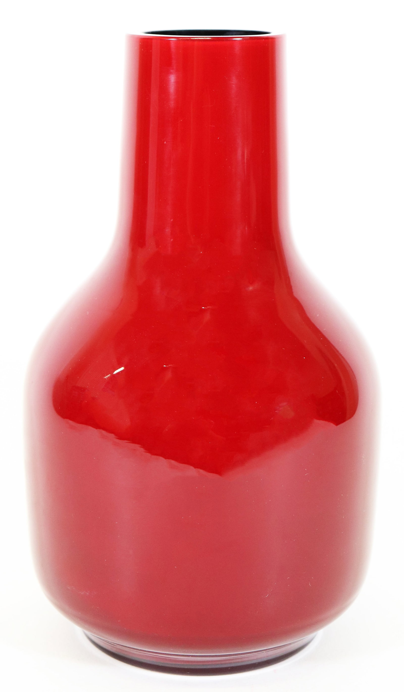 RED CASED GLASS VASE ATT'B CARLO SCARPA (1 of 3)