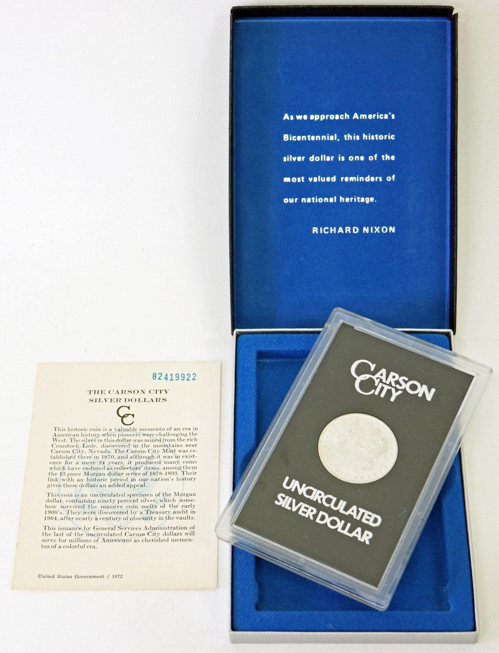 1882 UNCIRCULATED CARSON CITY SILVER DOLLAR (1 of 3)