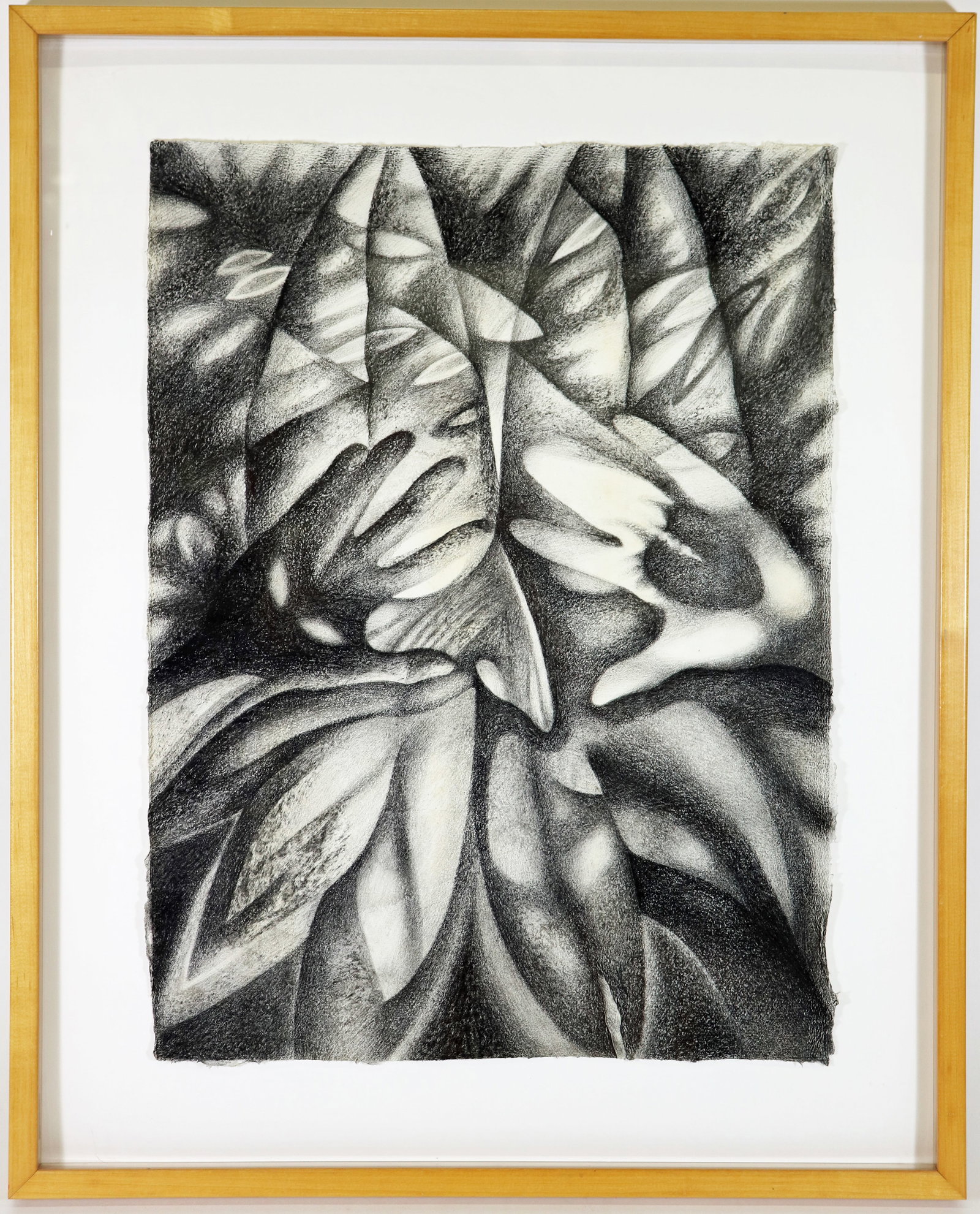 ADRIAN TIO DIAZ THE HANDS OF DECEIT CHARCOAL: Adrian Tio Diaz (b. 1951) Charcoal drawing on paper titled "I Looked Away From The Hands of Deceit". Signed and titled on verso. Measures 24" x 18" and 31.25" x 25.25" with frame.