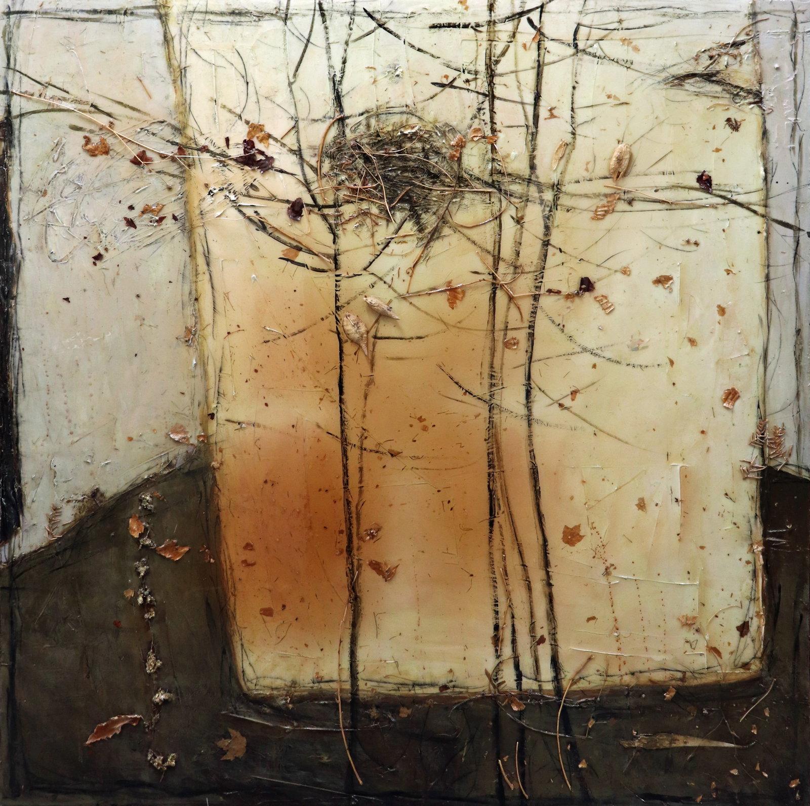 LARGE ABSTRACT MIXED MEDIA ARTWORK (1 of 5)