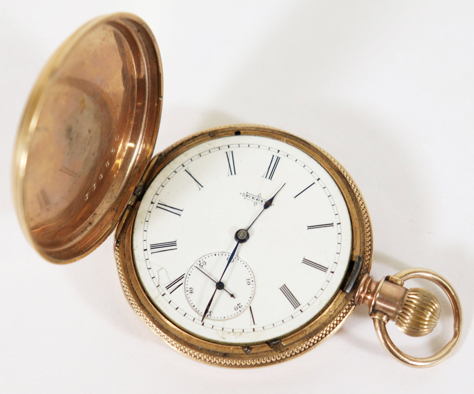 ANTIQUE ELGIN 8K & 14K POCKET WATCH (1 of 5)