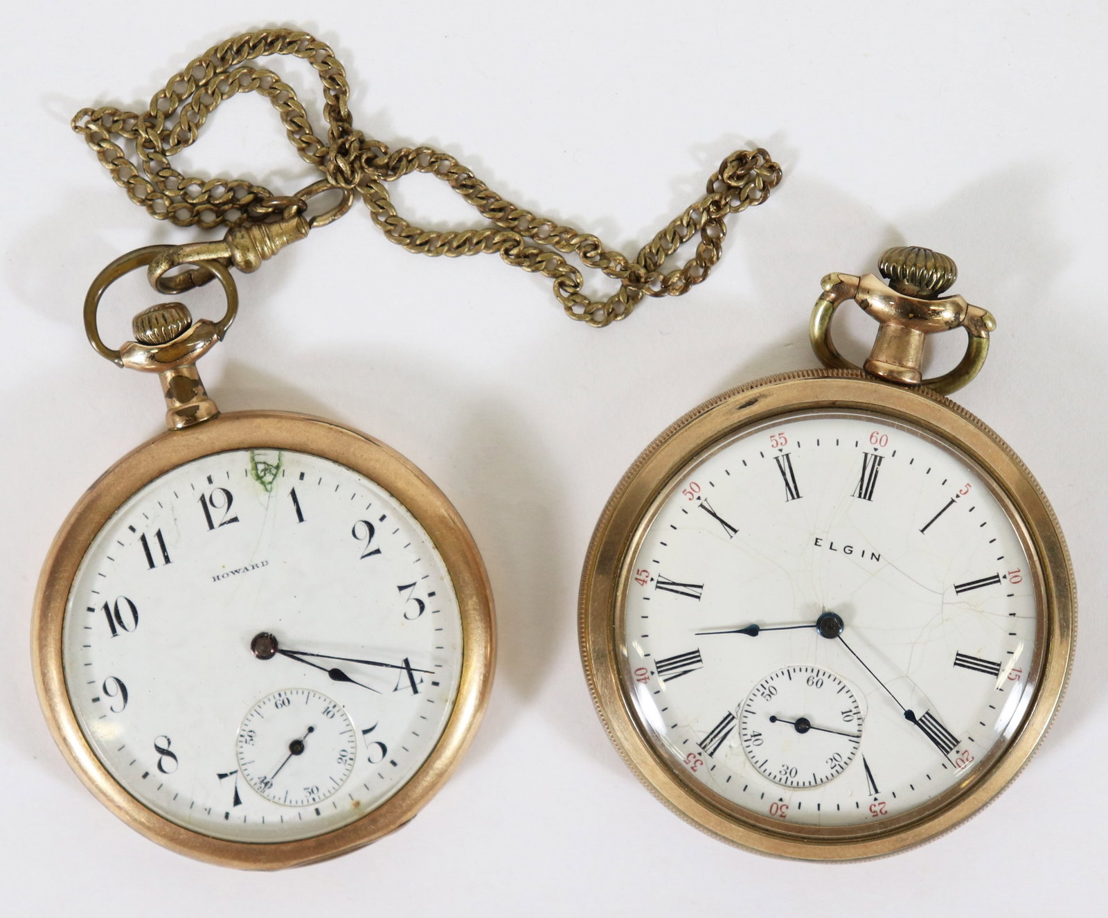 (2) ANTIQUE HOWARD & ELGIN POCKET WATCHES (1 of 4)