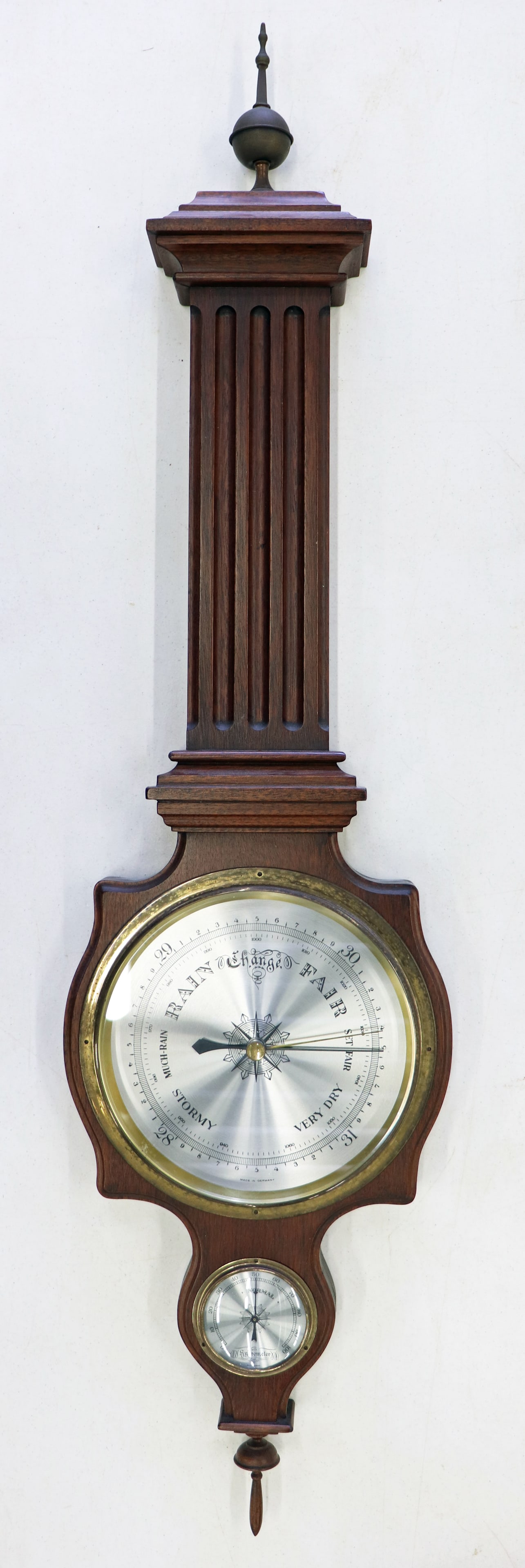 GERMAN WOOD WALL BAROMETER (1 of 3)