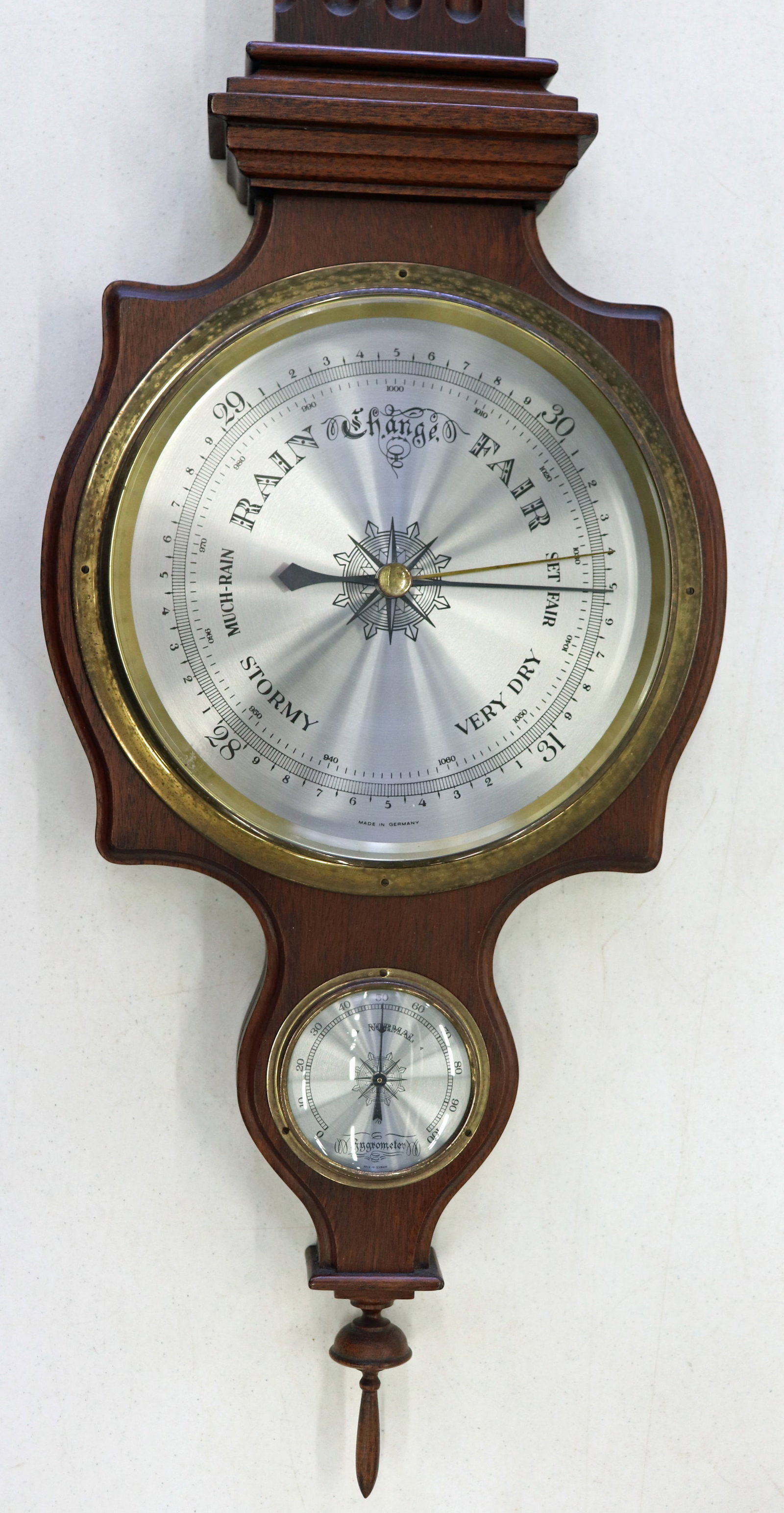 GERMAN WOOD WALL BAROMETER - 2