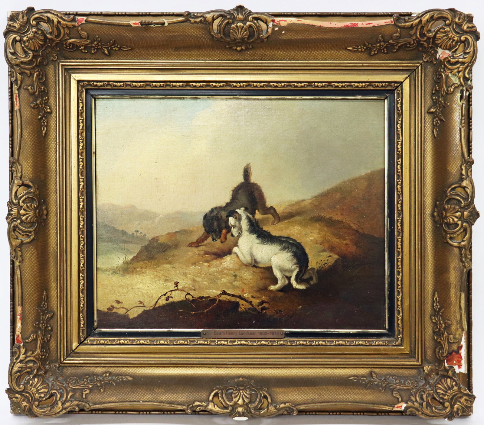 ATTB. EDWIN HENRY LANDSEER DOG PAINTING (1 of 6)