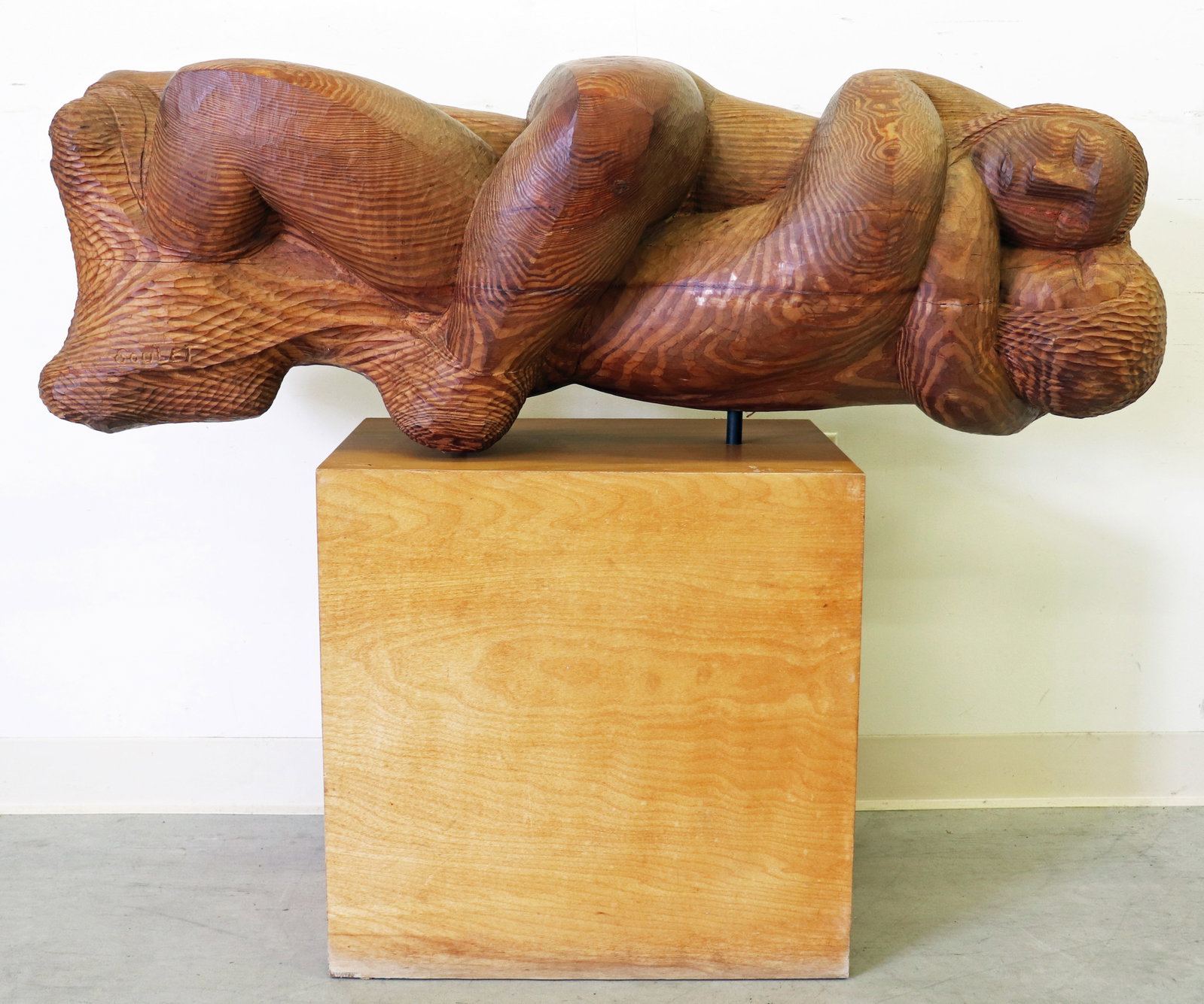LORRIE GOULET CARVED OAK SCULPTURE (1 of 5)