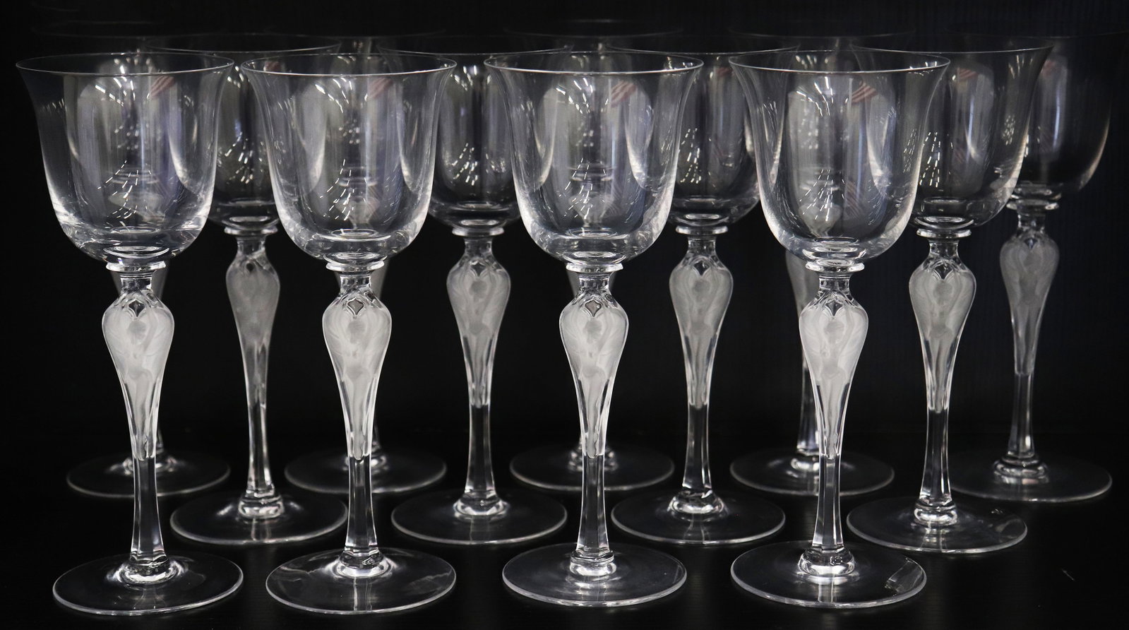 (13) IGOR CARL FABERGE CRYSTAL WINE GLASSES (1 of 1)