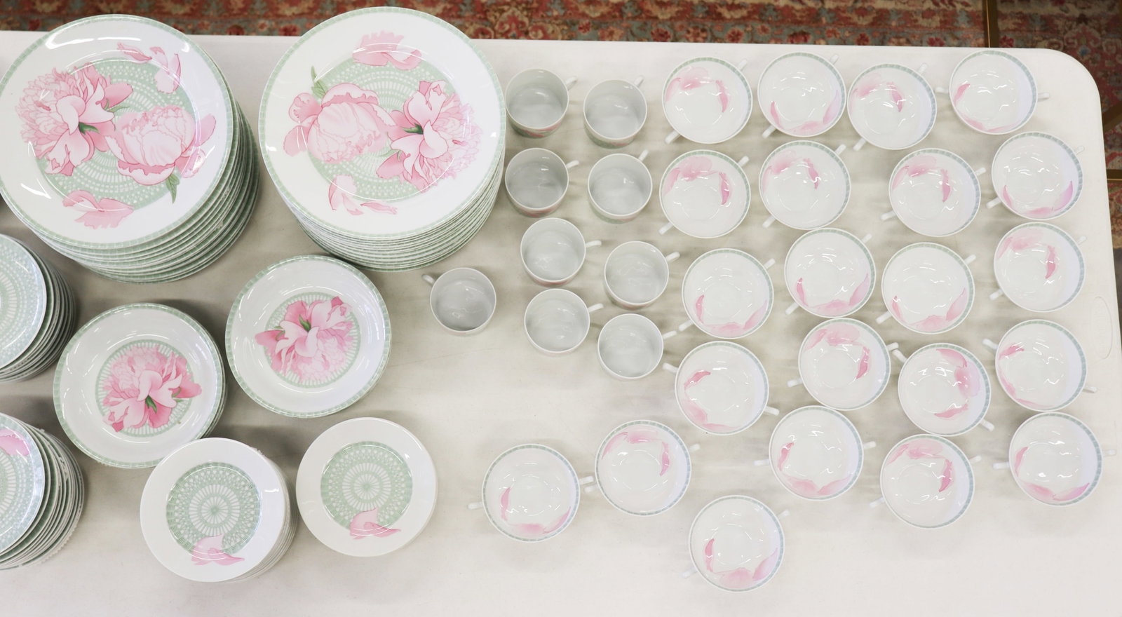 330+ PIECE HERMES LES PIVOINES PATTERN CHINA SET - 5