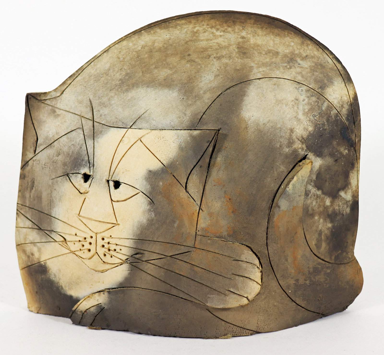 MARY GATES DEWEY CLAY ART CAT SCULPTURE (1 of 3)