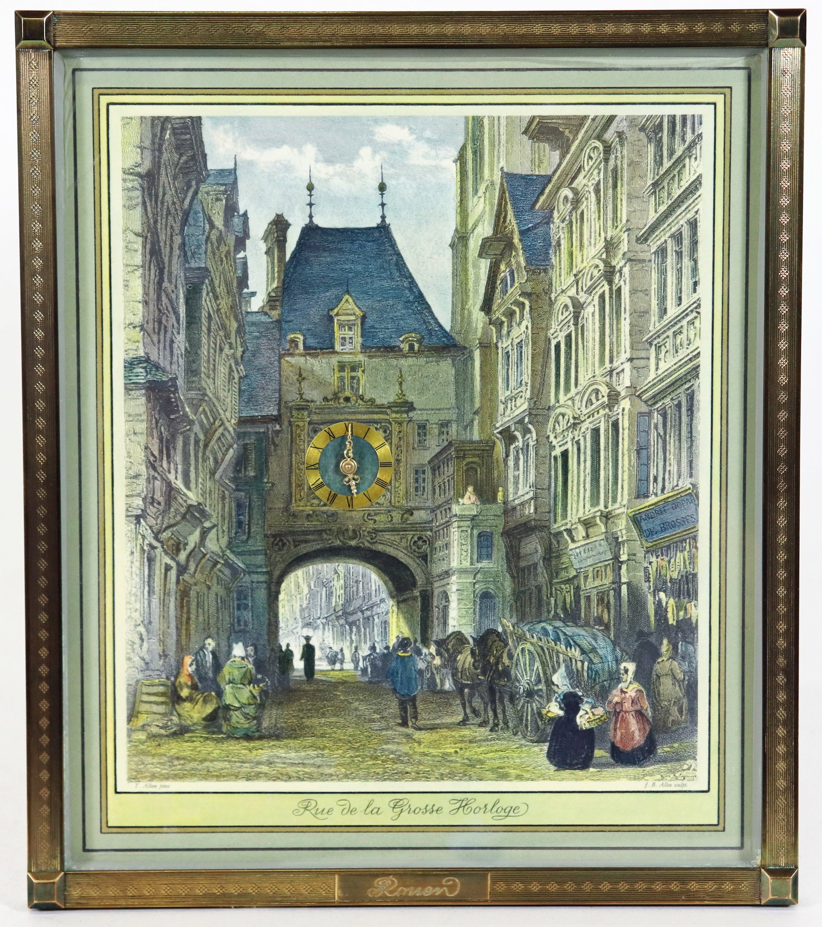 VINTAGE RUE DE LA GROSSE HORLOGE PICTURE CLOCK (1 of 3)
