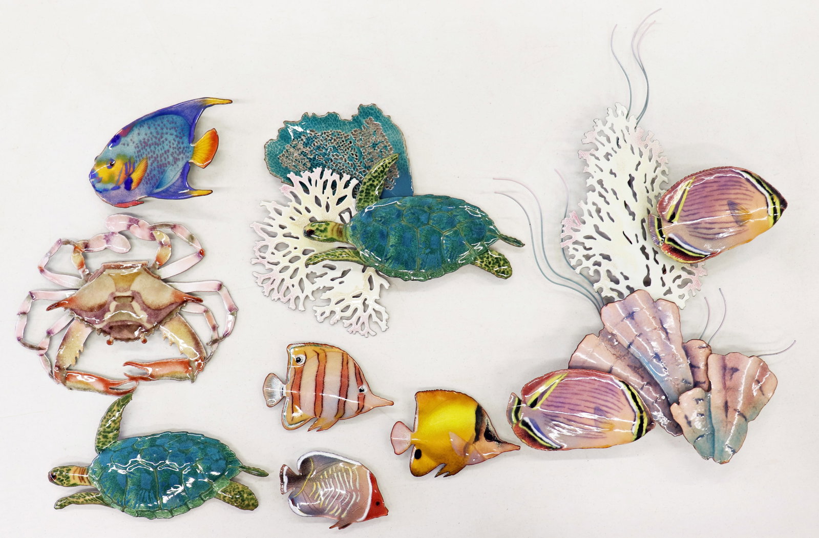 (8) BOVANO SEALIFE ENAMEL WALL SCULPTURES (1 of 1)