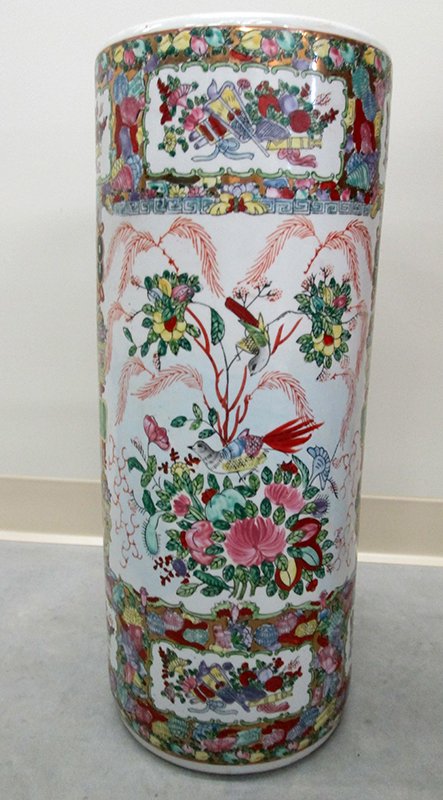 ASIAN UMBRELLA STAND: 24 1/2" Tall 10" wide.