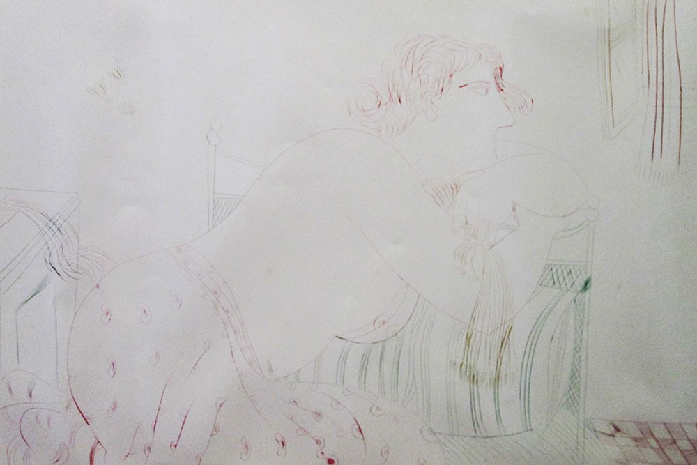 ALECOS FASSIANOS SIGNED LITHOGRAPH: Alexandre "Alecos" Fassianos (Greek b.1935) Signed lower left and numbered lower right 29/60. Measures 29" x 19 1/2" unframed.