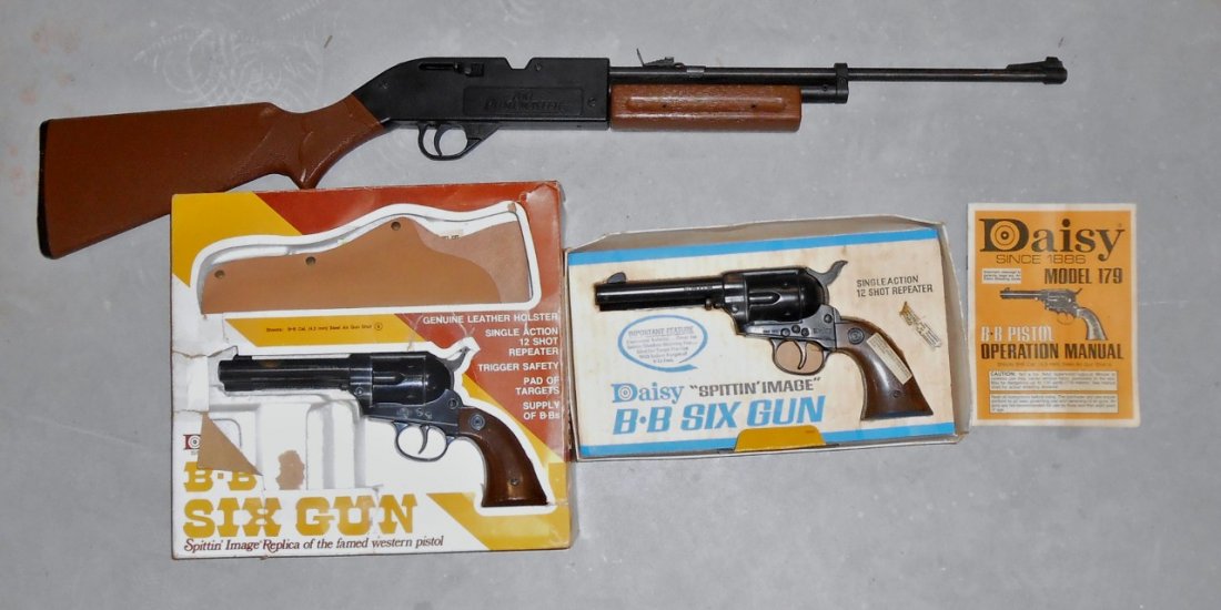 (2) DAISY BB GUNS & RIFLE: Daisy model 179 spittin image and 760 Pumpmaster.