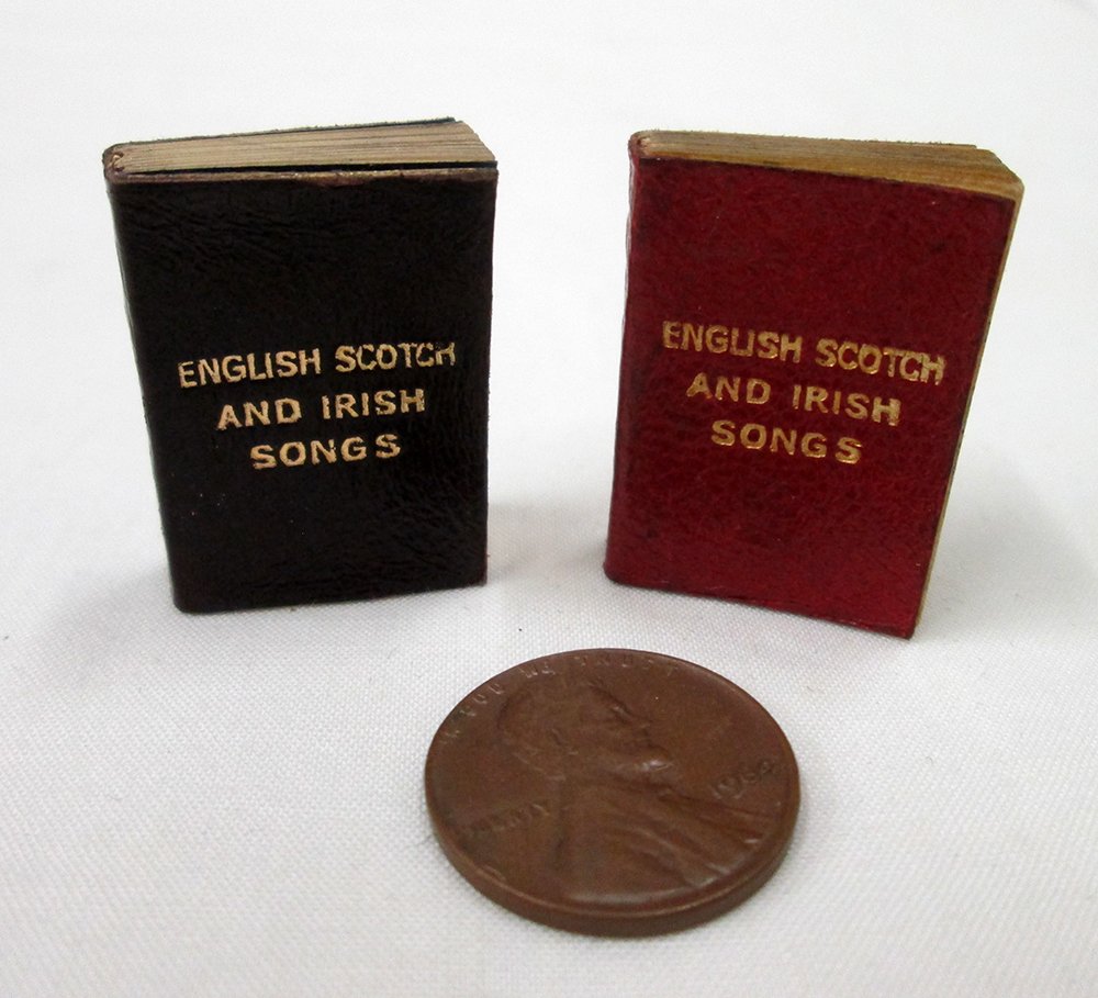(2) MINATURE ENGLISH SCOTCH & IRISH SONG BOOKS: Miniature English Scotch and Irish Songs books. Glascow David Bryce & Son. Provenance: Robert Lloyd Henderson Collection