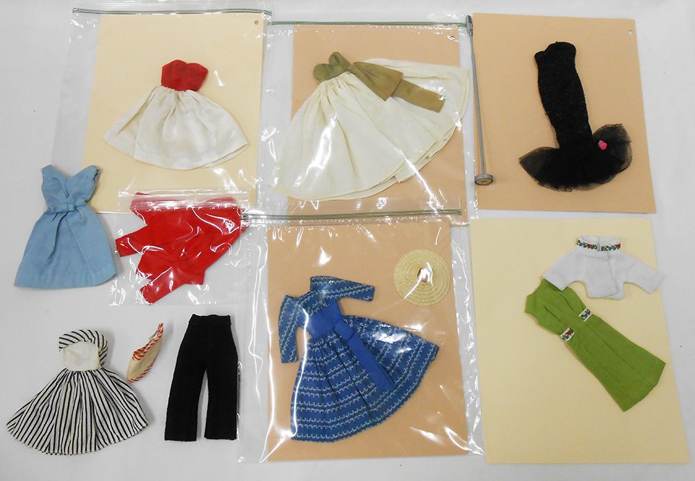 VINTAGE BARBIE CLOTHES: Collection of assorted vintage Barbie doll clothes.