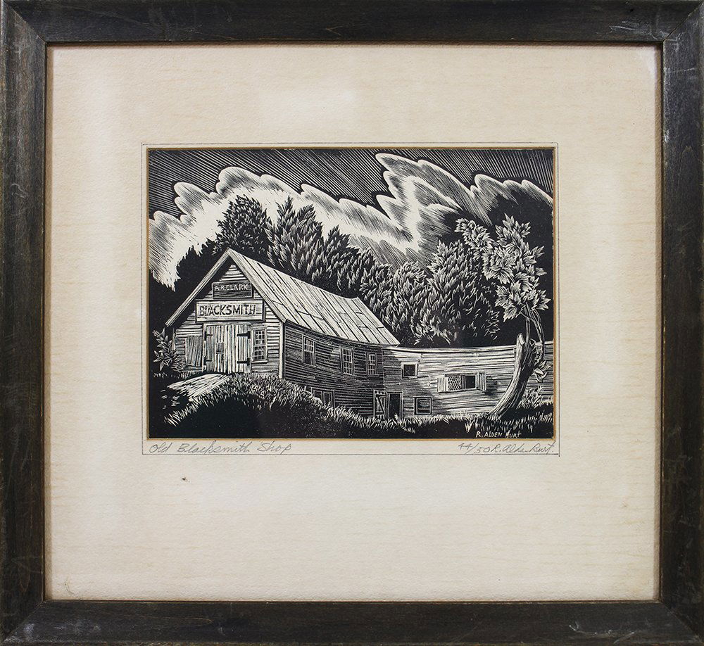 RICHARD ALDEN BURT "OLD BLACKSMITH SHOP" (1 of 2)