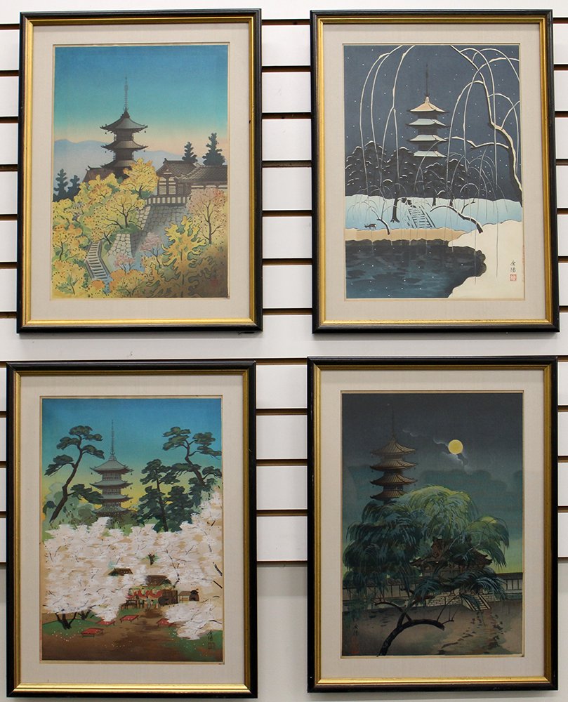 (4) JAPANESE WOODBLOCK PRINTS (1 of 7)