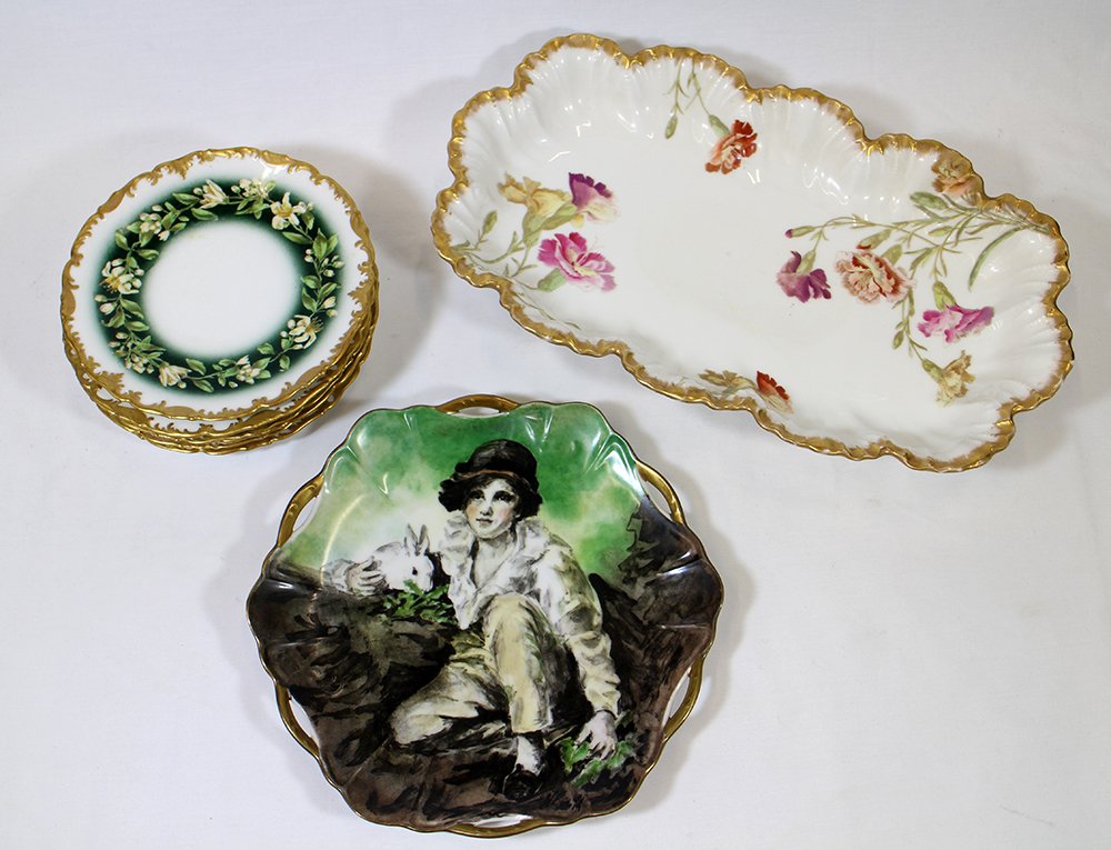 T & V LIMOGES PLATTER & PLATES (1 of 3)