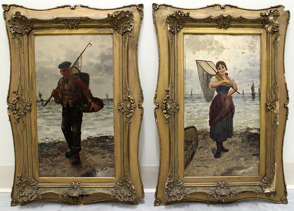 (2) EUROPEAN OIL ON BOARD PAINTINGS (1 of 4)