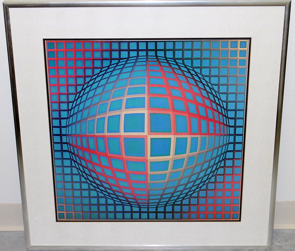 VICTOR VASARELY SPHERE ARTWORK (1 of 2)