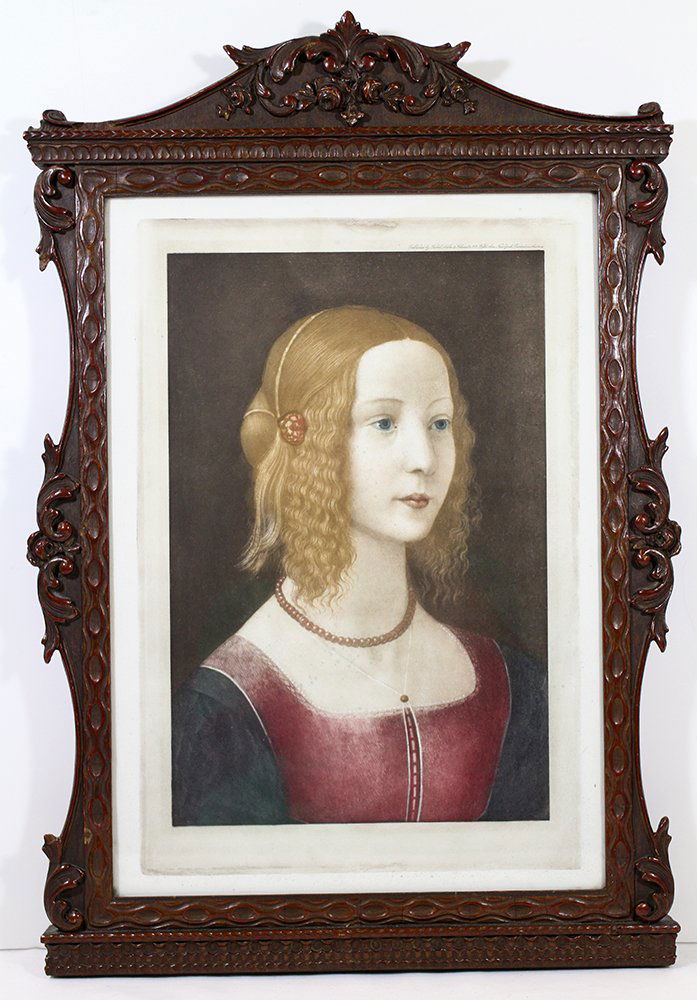 FINELY CARVED ANTIQUE PICTURE FRAME (1 of 5)