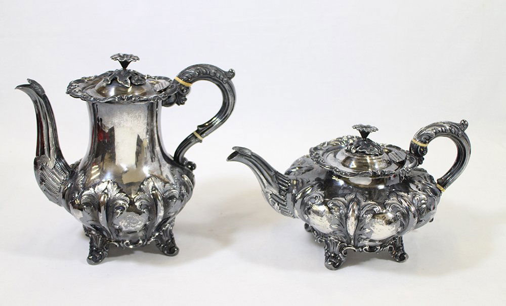 19TH CENTURY ENGLISH STERLING TEA & COFFEE SET (1 of 5)