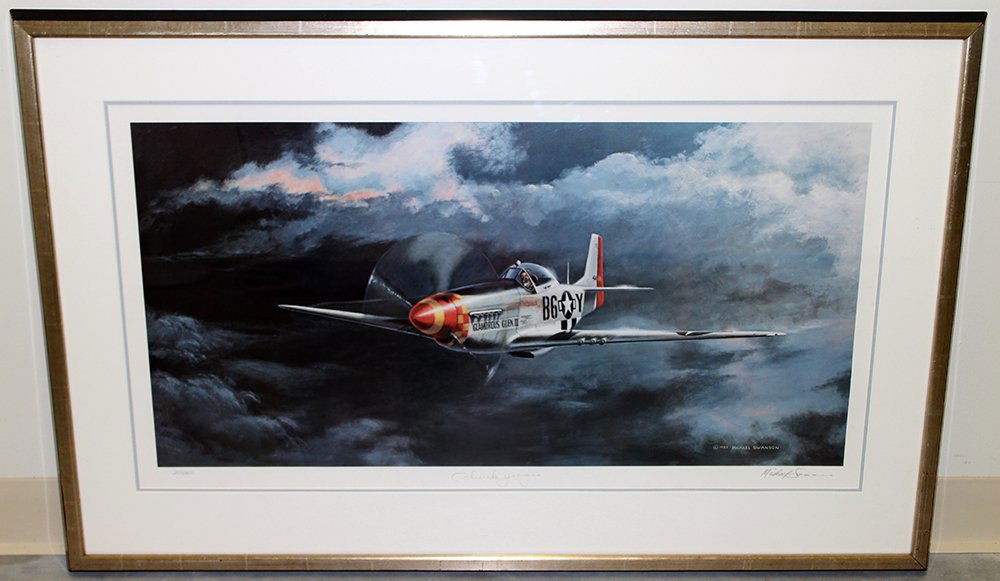 MICHAEL SWANSON CHUCK YEAGER SIGNED PRINT (1 of 5)