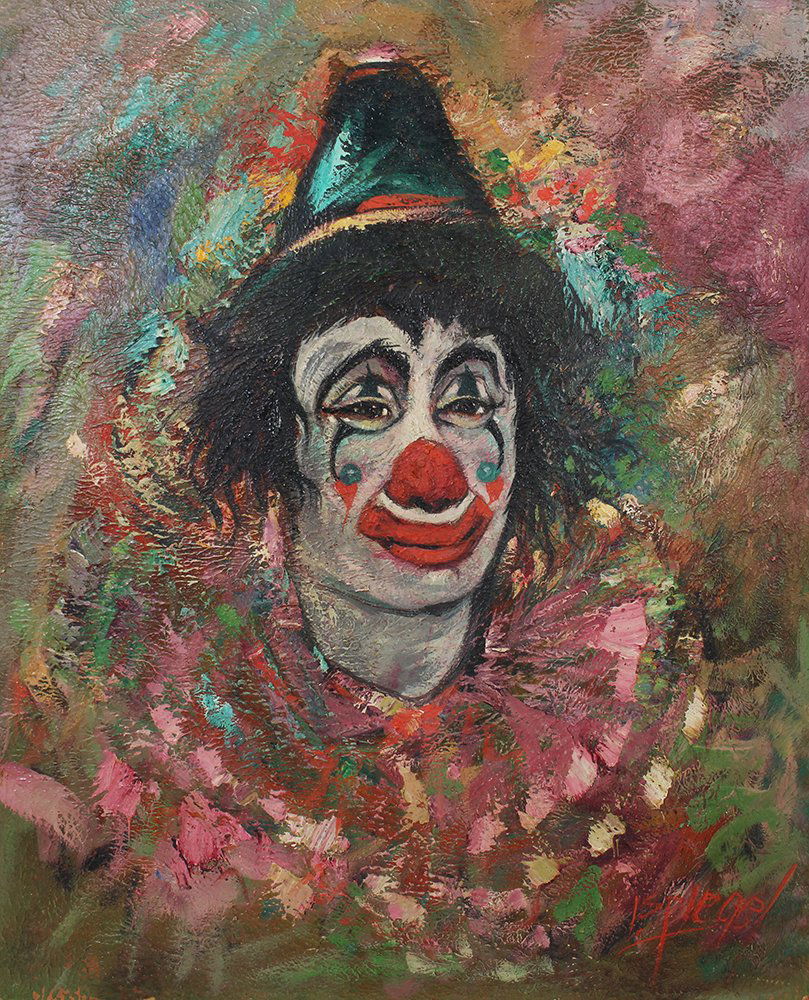 LOUIS SPIEGEL CLOWN PAINTING (1 of 3)