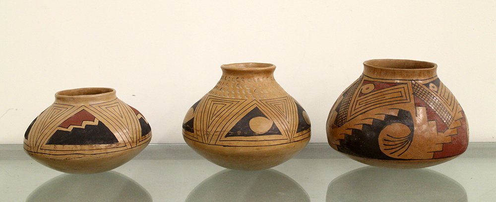 (3) SOUTHWESTERN POTTERY VASES (1 of 3)