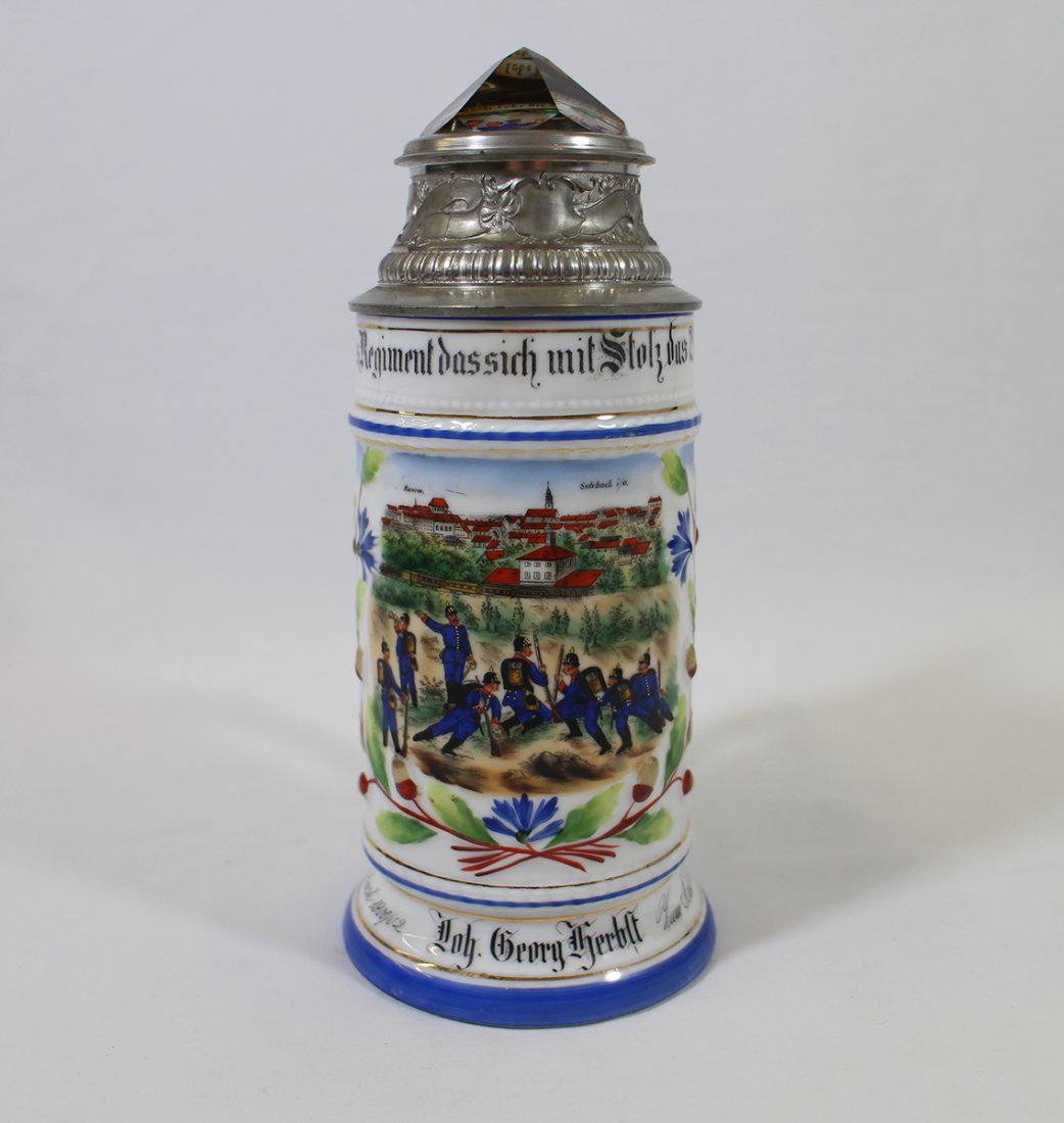 c1900 GERMAN REGIMENTAL WILHELM HERZNER STEIN (1 of 9)