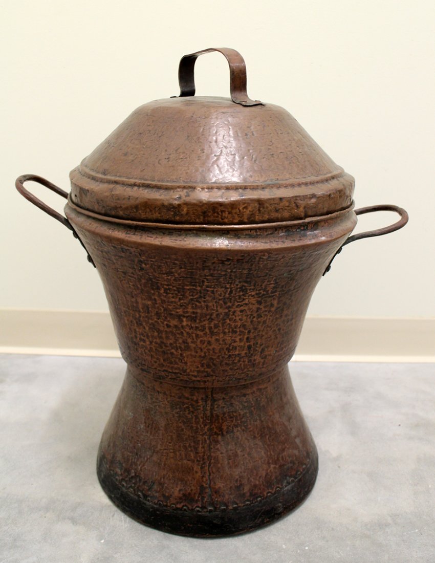 MIDDLE EASTERN COUSCOUSSIER COPPER POT (1 of 3)