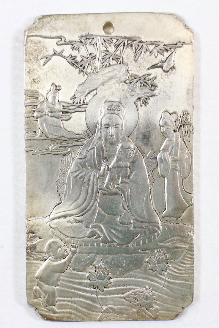 CHINESE SILVER PLAQUE (1 of 2)