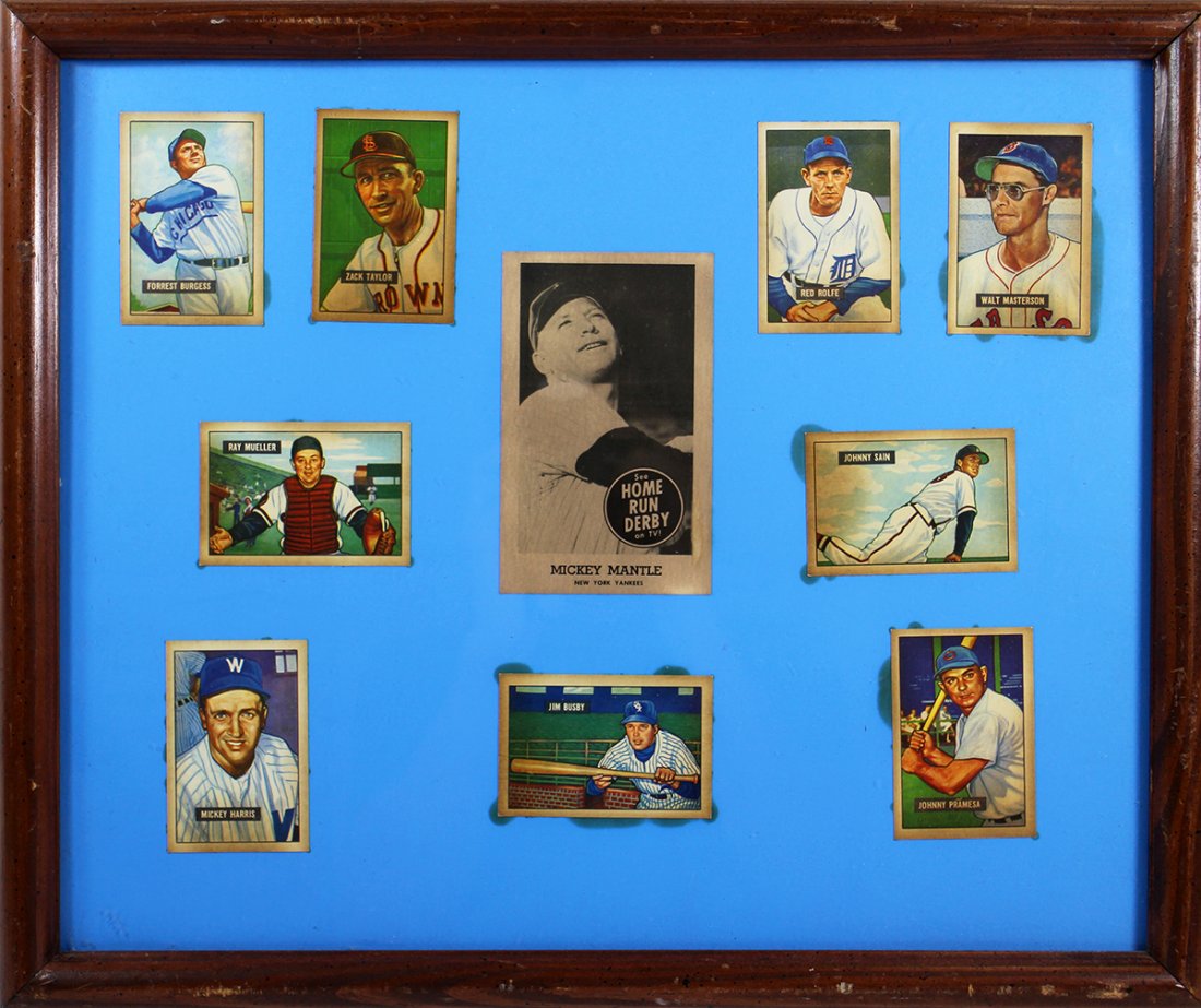 FRAMED VINTAGE BASEBALL CARDS (1 of 4)
