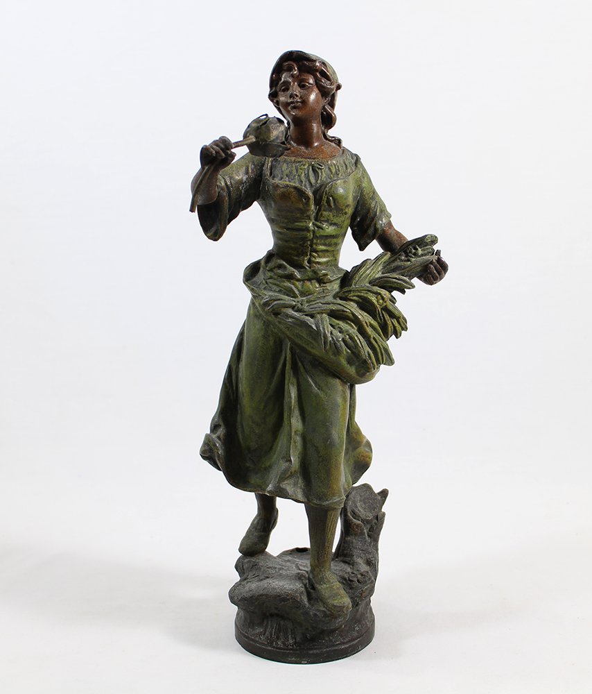 FRENCH SPELTER STATUE - GEO MAXIM (1 of 4)