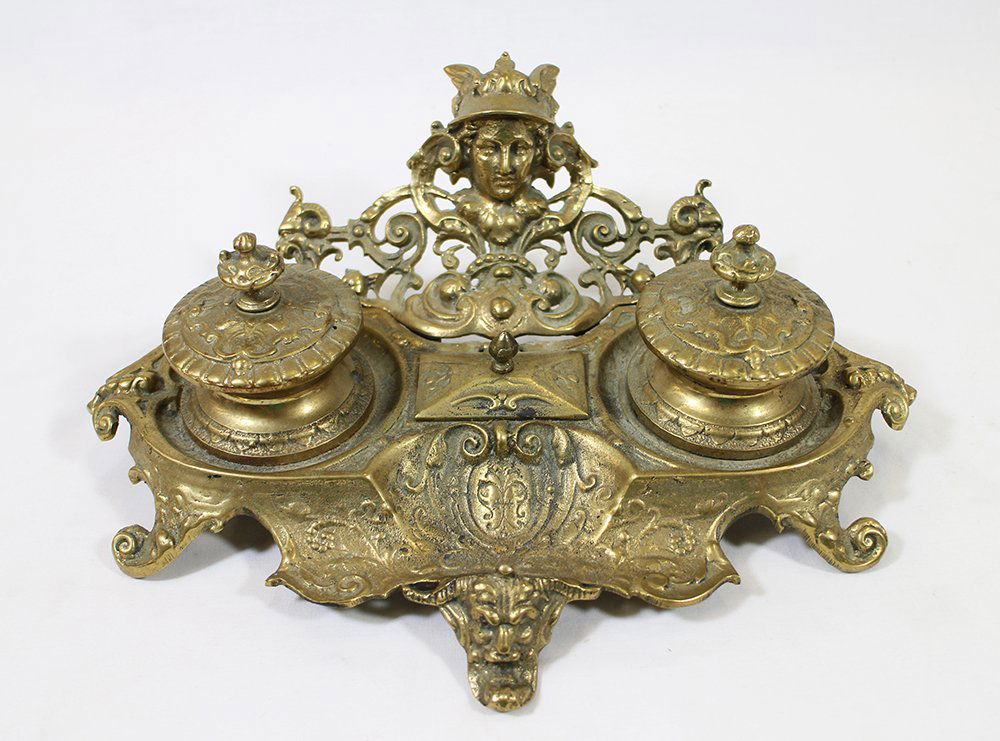 MERCURY BUST INKWELL (1 of 2)