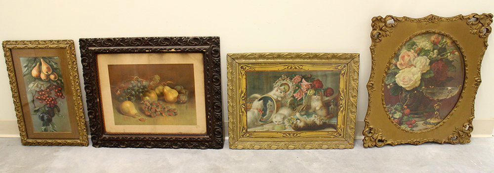 (4) ANTIQUE PRINTS & FRAMES (1 of 6)