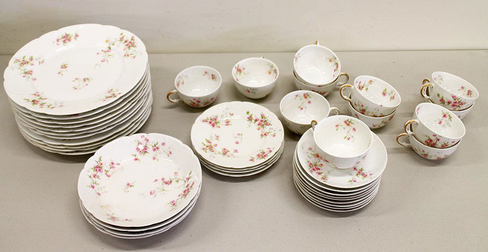 Haviland Limoges 花柄葉型皿 6枚セット Haviland Limoges 花柄葉型
