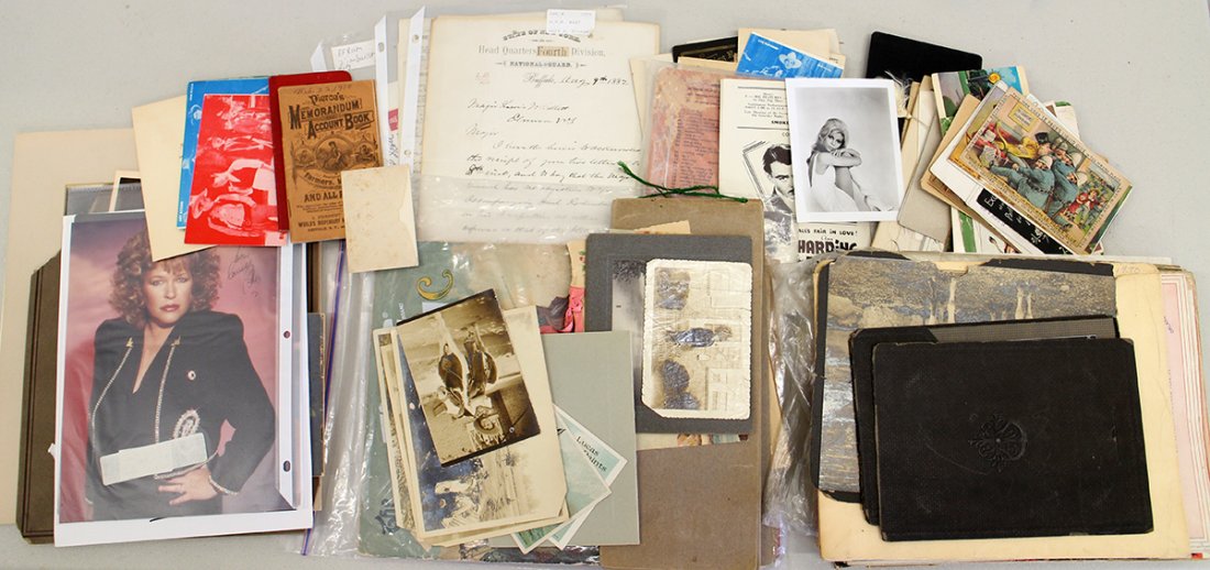 EPHEMERA COLLECTION: Old letters, photographs, music sheets, magazines, postcards and more.