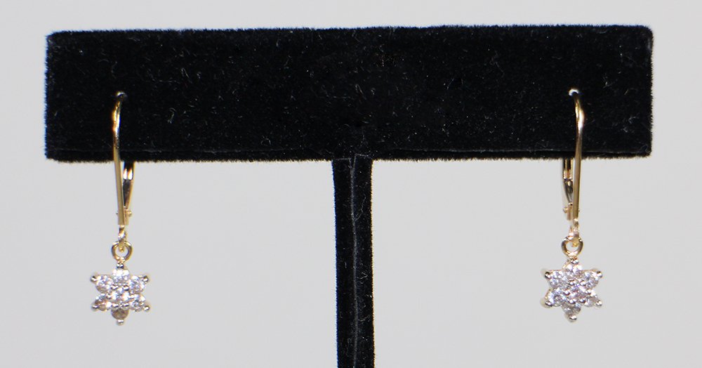 14K .50 TCW DIAMOND EARRINGS (1 of 1)