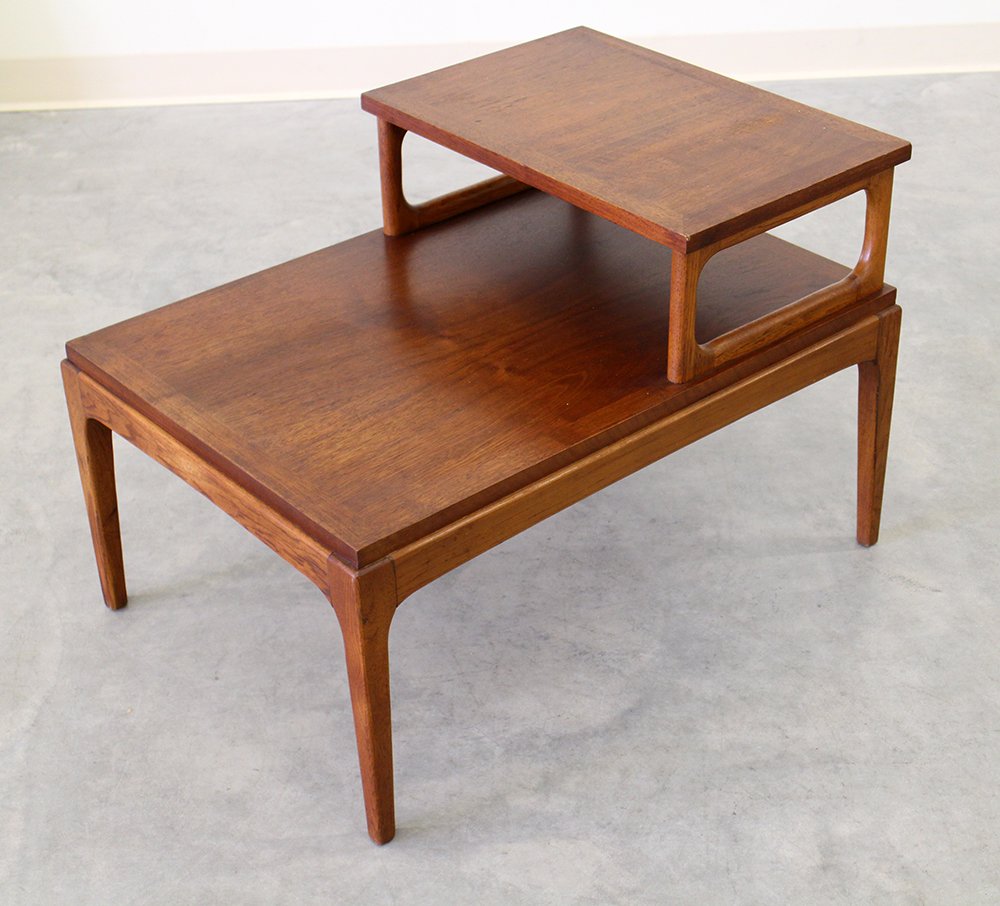 MID CENTURY MODERN LANE TWO TIER SIDE STEP TABLE (1 of 3)