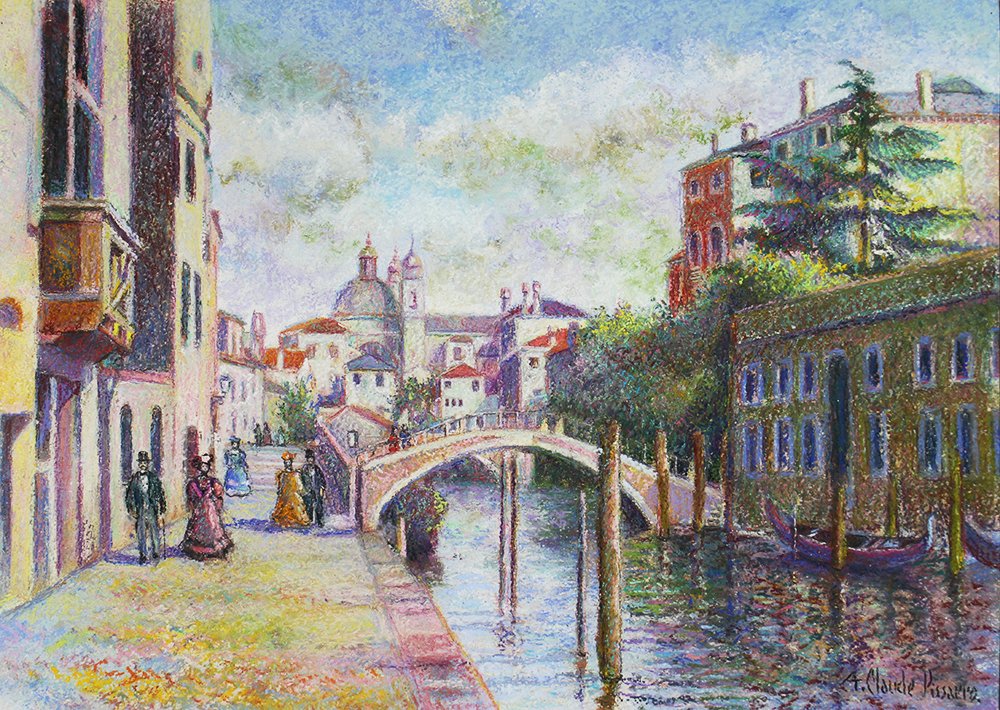 HUGHES CLAUDE PISSARRO PASTEL PAINTING (1 of 6)