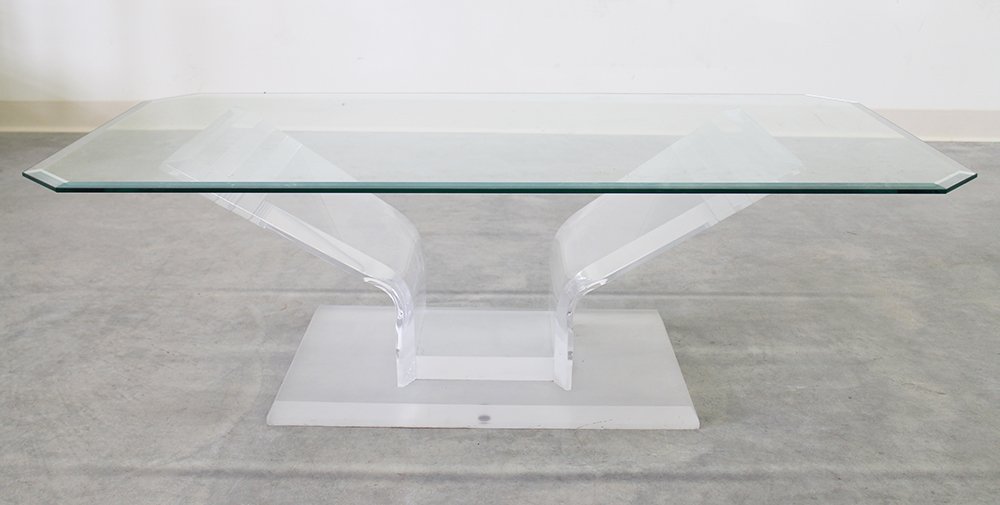 MODERN ACRYLIC & GLASS COFFEE TABLE (1 of 2)