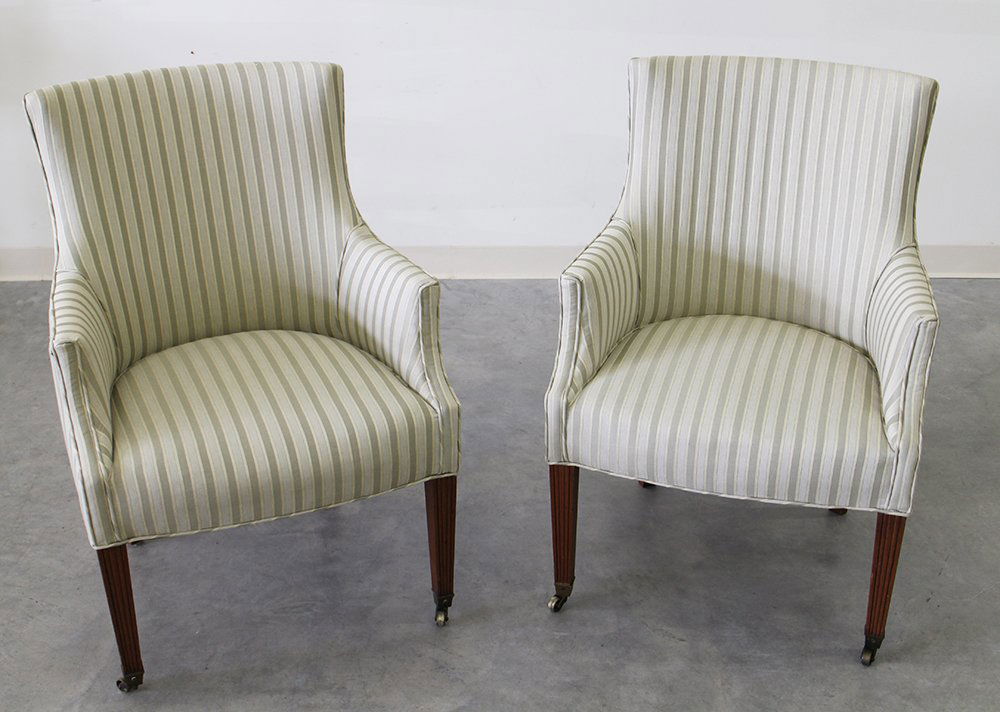 (2) UPHOLSTERED ARM CHAIRS (1 of 2)