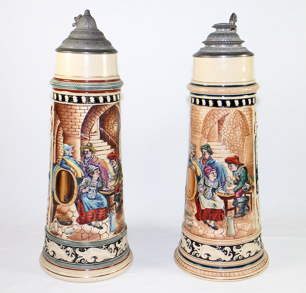 (2) LARGE BEER STEINS (1 of 4)